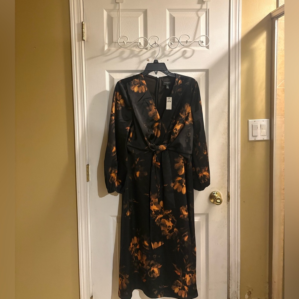Banana Republic Black Dress with Orange Accents